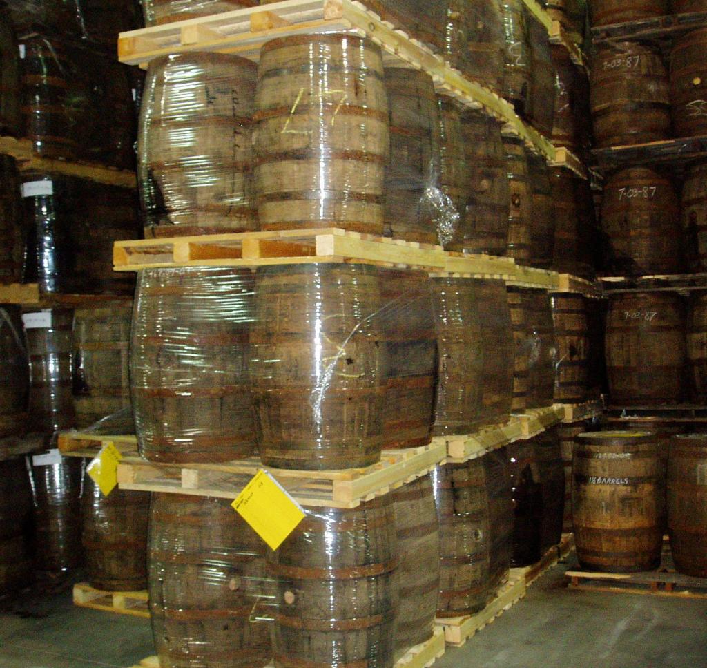 Whisky barrels At highwood Distillery