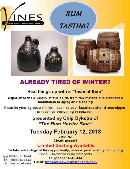 2013 rum tasting